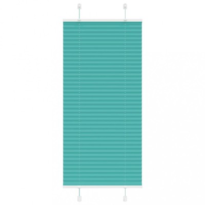 vidaXL Jaluzea plisată verde petrol 60x150 cm Lățime țesătură 59,4 cm foto