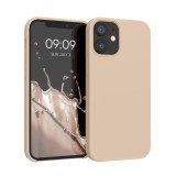 Husa pentru Apple iPhone 12 Mini, Silicon, Crem, 52640.154, Carcasa, Kwmobile