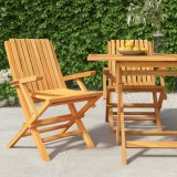 Gossi scaune de gradina pliante, 2 buc., 61x67x90 cm, lemn masiv tec