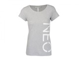 Cumpara ieftin Tricou Dama Adidas NEO Gri Alb 2XS Bumbac Casual Sport Primavara Vara Toamna
