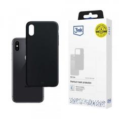 Husa pentru Apple iPhone XS / X, 3MK, Matt, Neagra foto