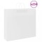vidaXL Pungi de h&acirc;rtie 250 buc cu m&acirc;nere albe 54x15x49 cm 4101626