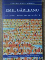 DIN LUMEA CELOR CARE NU CUVANTA-EMIL GARLEANU foto