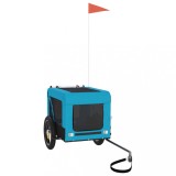 Cumpara ieftin Remorca bicicleta animale companie, albastru/negru, oxford/fier