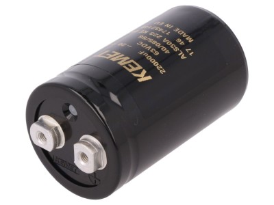 Condensator electrolitic 22mF 63V DC foto