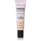 Makeup Revolution Conceal &amp; Define machiaj cu efect matifiant culoare F3N 23 ml