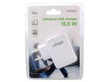 Alimentator Pulsatoriu EnerGenie EG-U4AC-02 5VDC 3,1A 15W Alb Plug-in