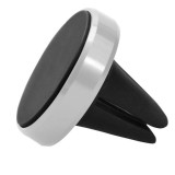 Suport magnetic auto pentru telefon, prindere la grila de ventilatie, argintiu-negru