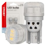 Becuri auto LED AMiO 360 Pure Light Series Standard T10 W5W, 3x3020 SMD, lumina alba 6000K, 12V/24V, fara Canbus, 2 bucati