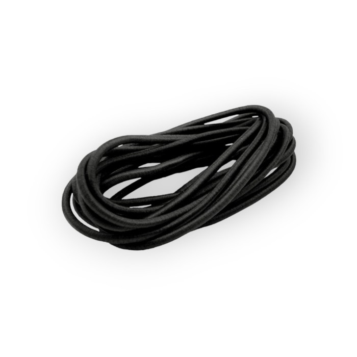 Elastic rotund Crisalida, diametru 3 mm, lungime 3 m Negru