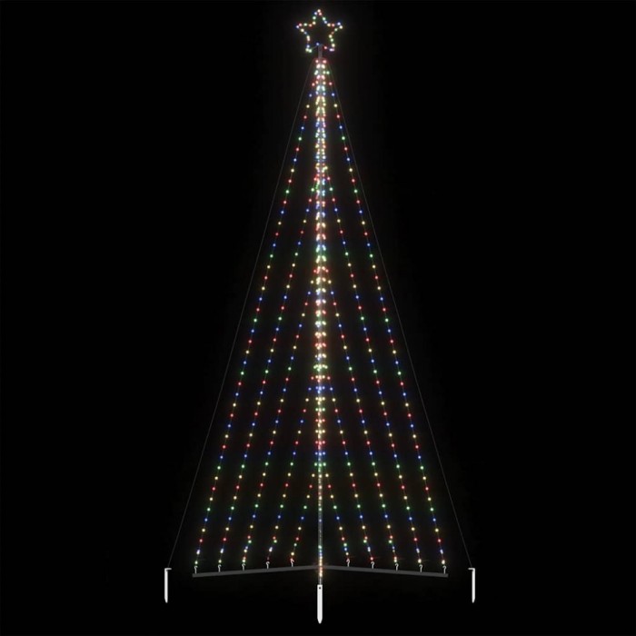 Pom de Crăciun LED 570 LED-uri colorate 399 cm