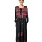 Rochie dama 025 negru/ciclam , marimea 2XL