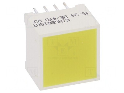 LED Afișaj Galben Difuz cu Lentilă &amp;lambda;d 588nm 31mcd foto
