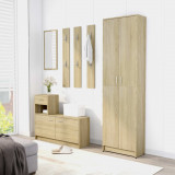 VidaXL Set de mobilier pentru hol, stejar sonoma, lemn prelucrat