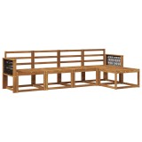 vidaXL Set de canapele de exterior 5 pcs natural Lemn Solid de Acacia 3385130
