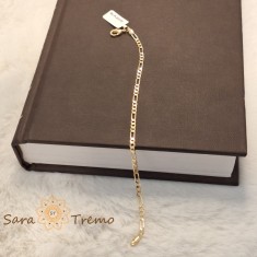 Bratara model Figaro , placata aur 18K, 20 cm