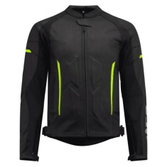 Geacă Moto Sport PES din Piele Perforată cu Protecții CE Level 2 &ndash; Ideală pentru Bărbați &icirc;n Sezonul Cald și Rece, Neagra