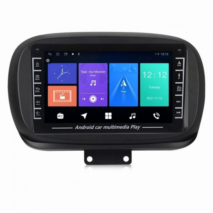Navigatie dedicata cu Android Fiat 500X dupa 2014, 1GB RAM, Radio GPS Dual