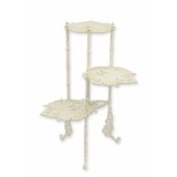 Masuta flori din fonta antik white NH-83