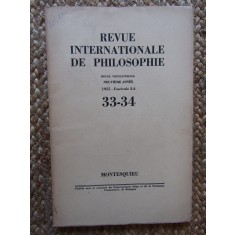 Revue Internationale de Philosophie 1955 FASCICULE 3-4 / 33-34