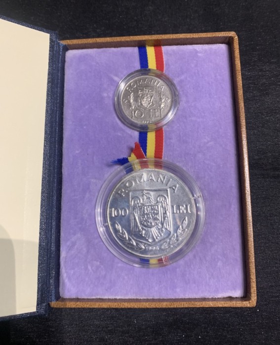 Set moneda 10 lei-100 lei 1995 argint FAO
