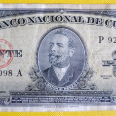 20 pesos 1960, Cuba, semnătură Che Guevara