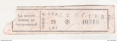 bnk div Romania CTA - bilet de calatorie - 28 lei