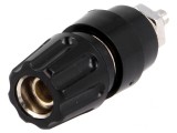 Soclu banană negru 4mm 63A 60VDC &Oslash;9mm, HIRSCHMANN