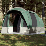VidaXL Cort de camping pentru 3 persoane, verde, impermeabil