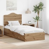 Cumpara ieftin Cadru de pat Stejar Artizanal 100 x 200 cm Lemn prelucrat
