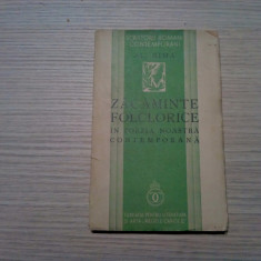 ZACAMINTE FOLCLORICE in Poezia Noastra Contemporana - Al. Dima - 1936, 96 p.