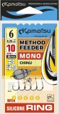 Carlige Legate Kamatsu Chinu Rig Method Feeder Cu Inel Silicon, 10cm, Nr.12, 0.20mm, 5buc/pac