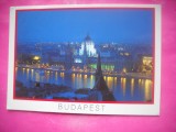HOPCT 22385 PARLAMENTUL BUDAPESTA -NOCTURNA -UNGARIA -NECIRCULATA