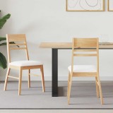 vidaXL Scaune de dining 2 pcs natural 43 x 54 x 89 cm 42020446
