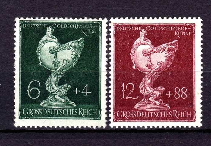 ✅ (S41) Germania Reich 1944 &quot;Societatea orfevrierilor in aur din Germania&quot; serie completa Michel 902/903, MNH