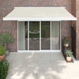 VidaXL Copertină retractabilă, crem, 3,5x2,5 m, textil și aluminiu