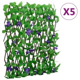 Cumpara ieftin Spalier iedera artificiala extensibil, 5 buc., verde, 180x60 cm