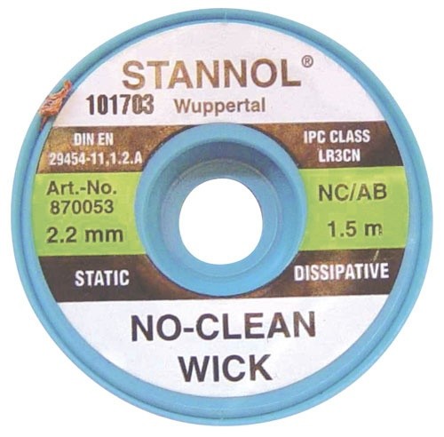 2,2MM-1,5M LITA ABSORBANTA NO-CLEAN STANNOL -ROHS- 870053 STANNOL