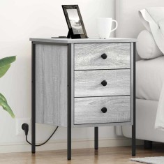 vidaXL Dulap de noapte 2 pcs sonoma gri 42 x 41 x 61 cm Lemn compozit 859487