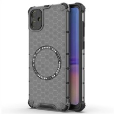 Husa transparenta Samsung Galaxy A05 Techsuit HoneyComb Shield MagSafe, negru foto