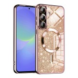 Husa premium Samsung Galaxy A36 5G Asteroid GSM Luxury Glitter MagSafe, roz auriu