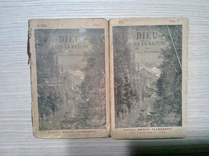 DIEU DANS LA NATURE - 2 Vol. - Camille Flammarion - 1925 (?), 236+550 p.