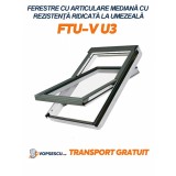 Ferestre cu articulare mediana cu rezistenta ridicata la umezeala, Fakro, Model FTU-V U3