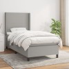 VidaXL Pat box spring cu saltea, gri deschis, 90x200 cm, textil 3131241
