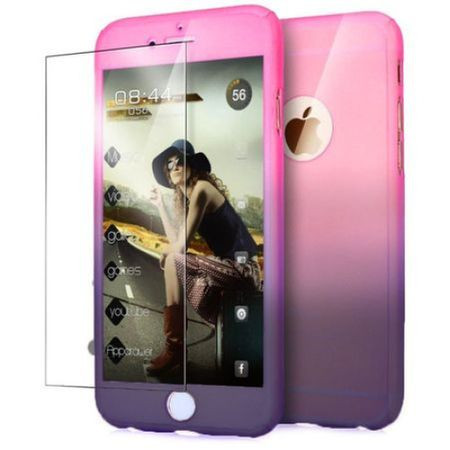 Husa GloMax FullBody Degrade Apple iPhone 7 Plus cu folie de sticla inclusa