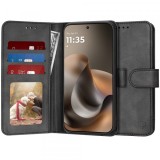 Husa pentru Motorola Moto G77 / G67, Techsuit, Diary Book, Neagra