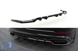 Spoiler Maxton Design potrivit pentru bara de protectie S-Line din spate a Audi SQ8, Q8 dupa 2023, lac negru Performance AutoTuning