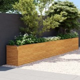 Cumpara ieftin Strat &icirc;nălțat de grădină, 578x50x69 cm, oțel corten