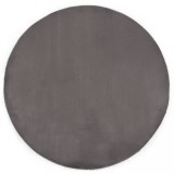Cumpara ieftin Covor, gri &icirc;nchis, 160 cm, blană ecologică de iepure