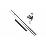 Set complet cu lanseta spinning 2,4 m fibra de compozit si mulineta